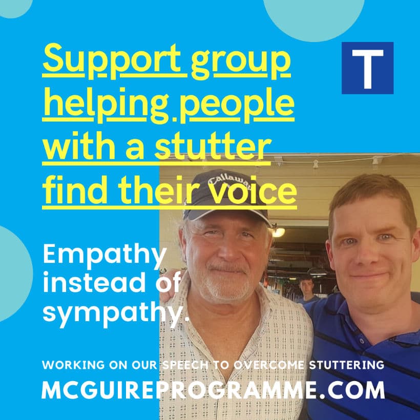 Try something different – ‘Empathy instead of sympathy’: Support group helping people with a stutter find their voice.