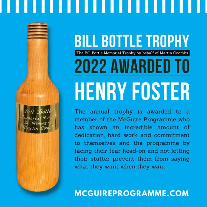 Bill Bottle Award For Hard Work